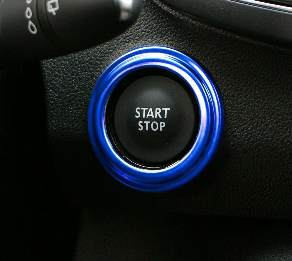 Passend für Renault Kadjar Start Stop Rahmen Blau Cover Schutz Zierblende Blende