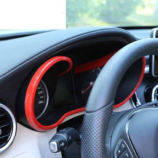 Passend für Mercedes C Tacho Ringe Blenden Abdeckung Rahmen Rot