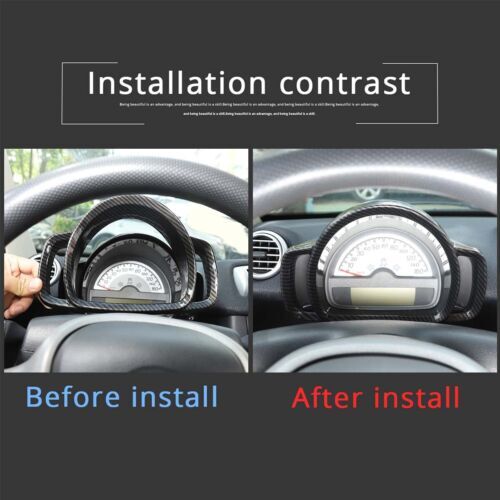 Passend für Smart Fortwo 451 Tacho Blenden Abdeckung Carbon