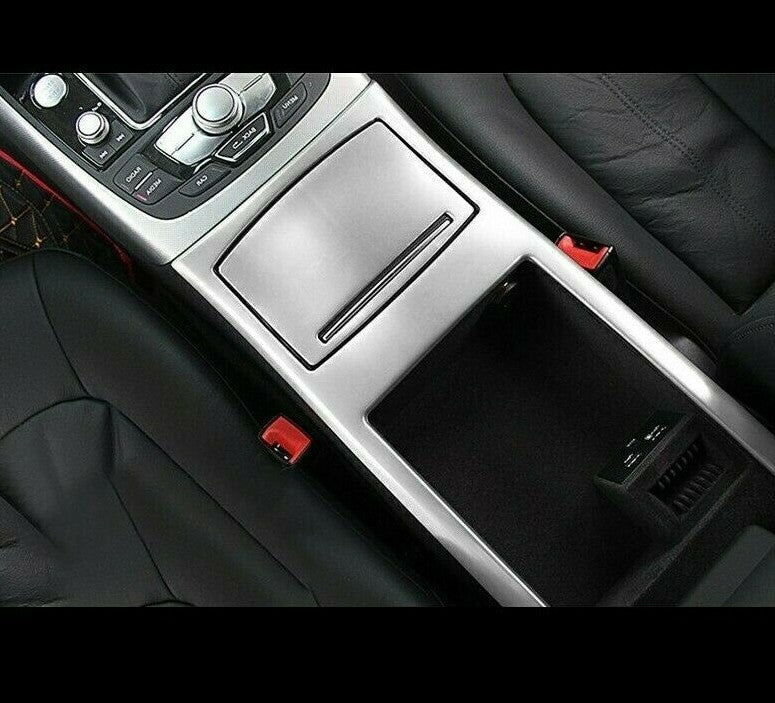 Passend für Audi A6 C7 A7 Mittelkonsole Rahmen Blenden Edelstahl Silber