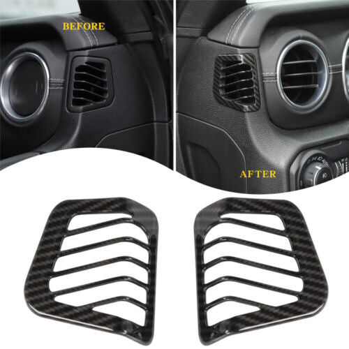Passend für Jeep Wrangler Lüftung Düsen Blenden Abdeckung Carbon