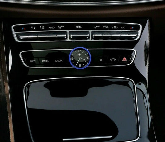 Passend für Mercedes Benz W205 W212 C E GLC Klasse Uhr Ring Rahmen Blau Blende