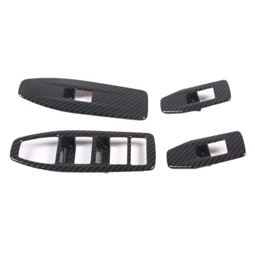 Passend für BMW X1 2023-2024 Fensterheber Blenden Abdeckung Carbon