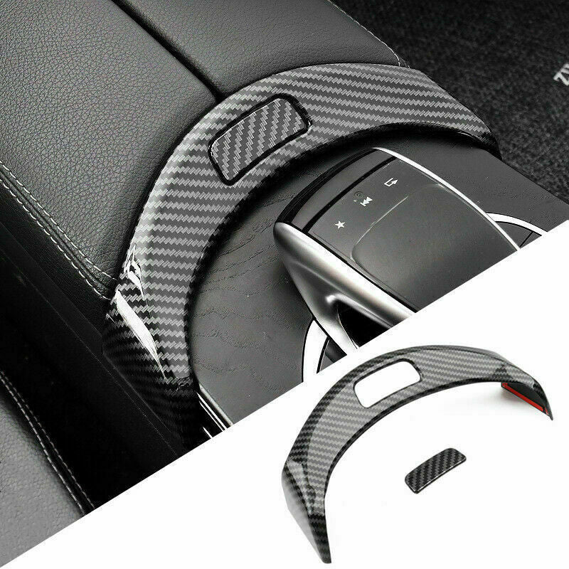 Passend für Armlehne Box Blende Knopf Rahmen Für Mercedes Benz C Klasse W205 GLC X253 Carbon
