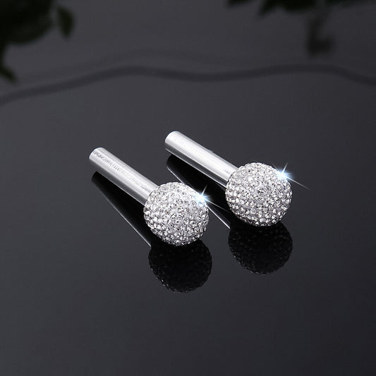 Passend für 2x Universal Türpins Silber Glitzer Strass Glätzend Blende Aufwertung Interieur