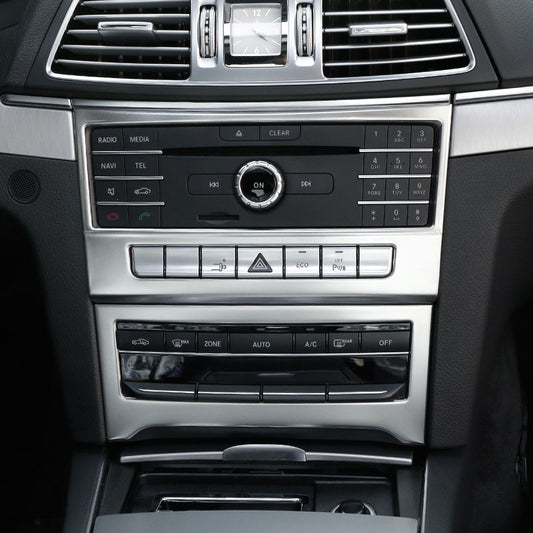Passend für Mercedes E Coupe Radio Blenden Abdeckung Rahmen Silber