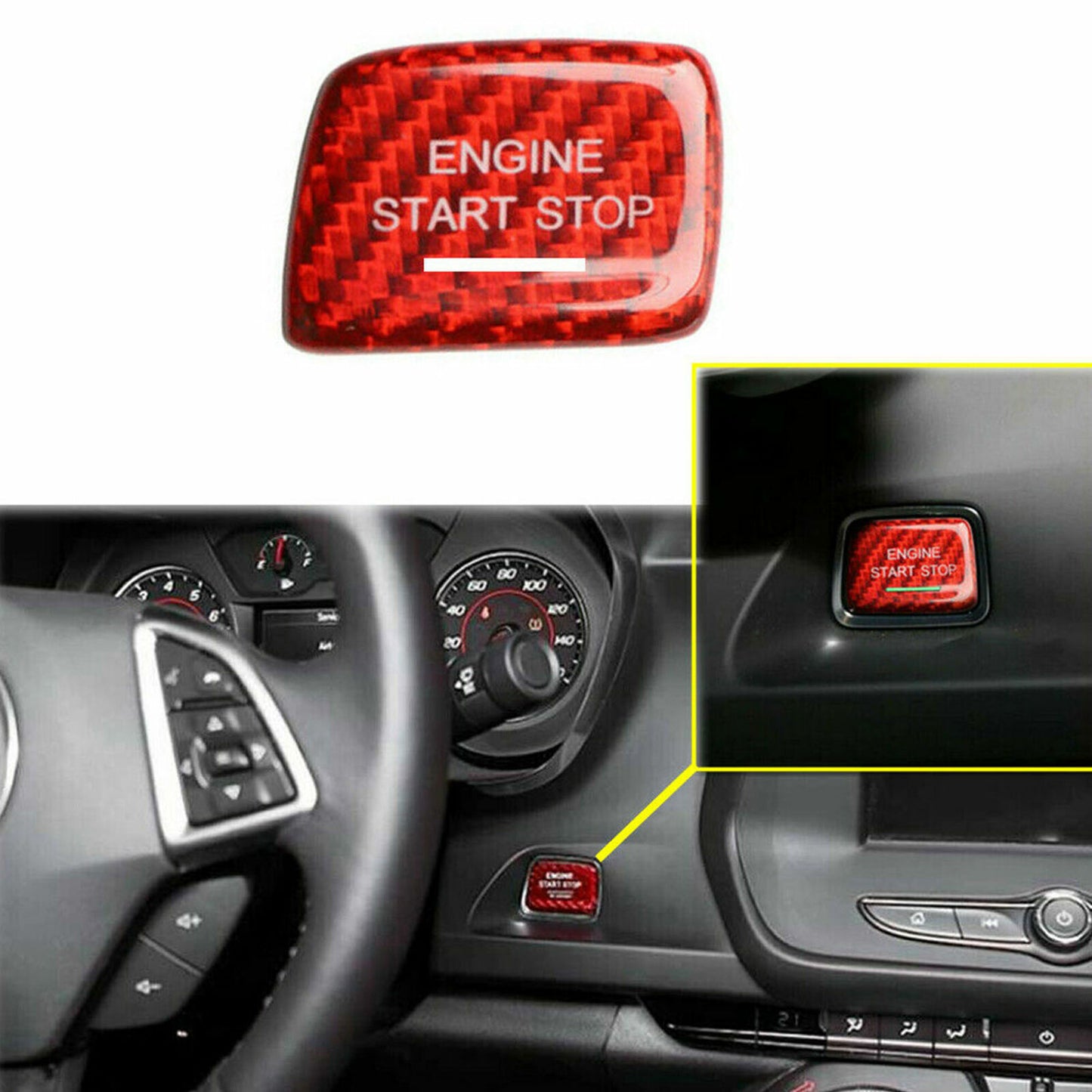 Passend für Chevrolet Camaro Start Stop Blende Rahmen Zierblende Abdeckung