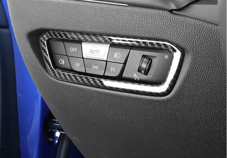 Passend für BMW 3 G20 Lichtschalter Abdeckung Blenden Rahmen Tuning Silber