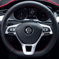 Passend für VW Tiguan 2 Golf 7 T-Roc T-Cross Lenkrad Blende Zierrahmen Silber