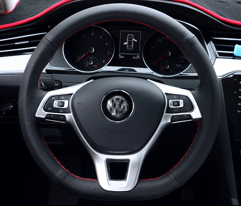 Passend für VW Tiguan 2 Golf 7 T-Roc T-Cross Lenkrad Blende Zierrahmen Silber