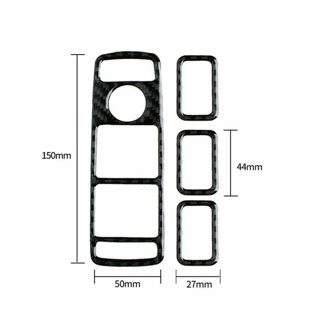 Passend für Kohlefaser Fensterheber Aufkleber Blende Für Mercedes-Benz C-Klasse W204