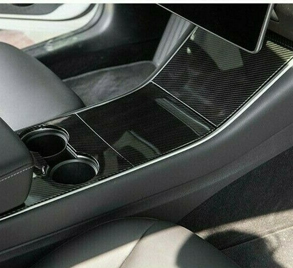 Passend für Tesla Model 3 Mittelkonsole Carbon Abdeckung Cover Rahmen Schutz