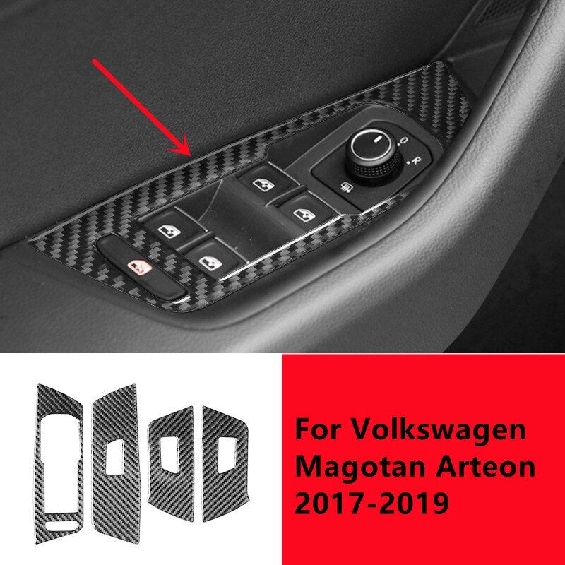 Passend für VW Magotan Arteon 2017-19 Fensterheber Blenden Abdeckungen Rahmen