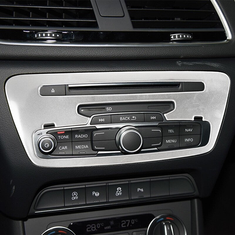 Passend für Audi Q3 Radio Blende Abdeckung Rahmen Silber