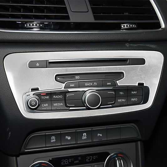 Passend für Audi Q3 Radio Blende Abdeckung Rahmen Silber