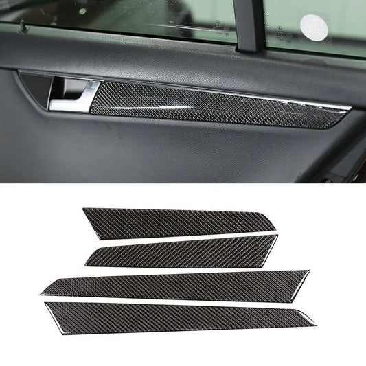 Passend für Mercedes Benz W204 Tür Griffe Blenden Carbon Rahmen Cover