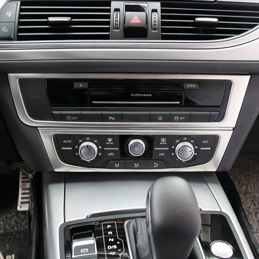 Passend für Audi A6 C7 A7 2012-2018 Radio Rahmen Blenden Edelstahl Zierrahmen