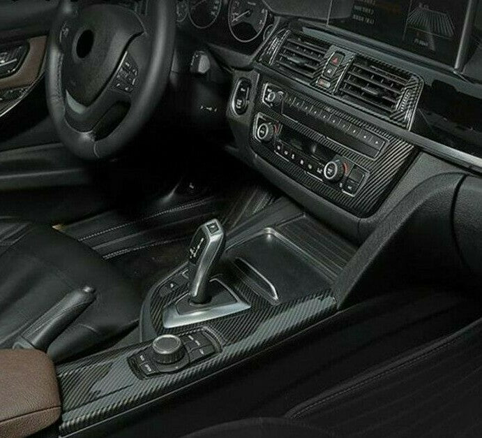 Passend für BMW 3 F30 F34 2013 - 2019 Radio Blende Carbon Rahmen Rahmen Schutz