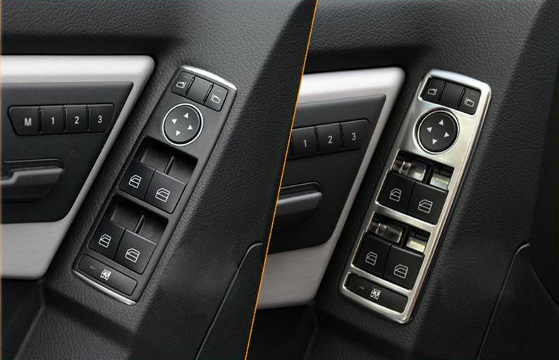 Passend für 4 Stück Fensterheber Schalter Blende Passend Für Mercedes Benz C Klasse W204