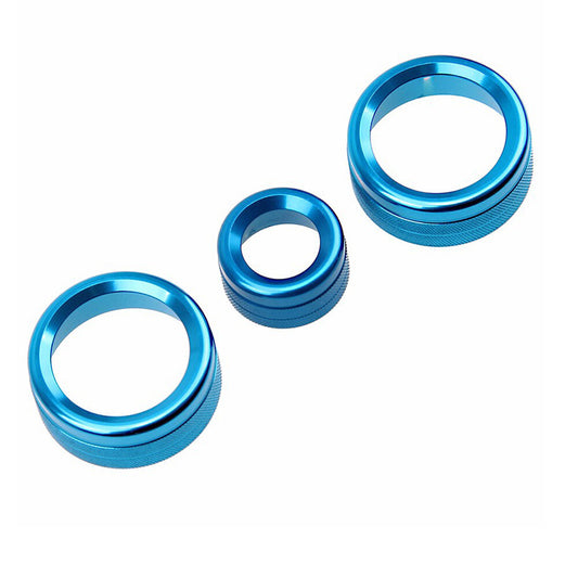 Passend für 3x BMW F20 F21 F30 F31 F80 F32 F82 F36 Blau Alu Radio Regler Knopf