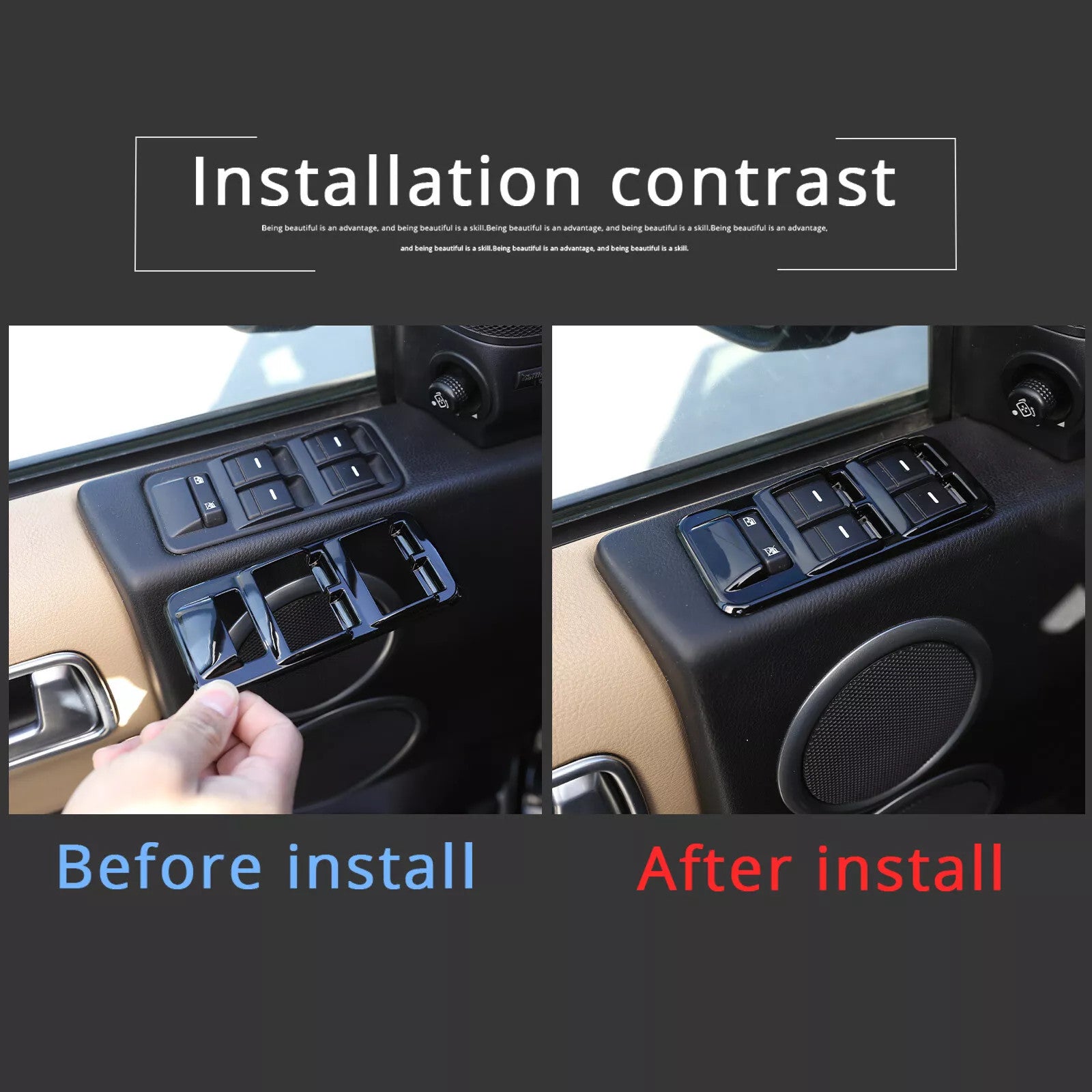 Passend für Land Rover Discovery 3 2004-2009 Fensterheber Blende