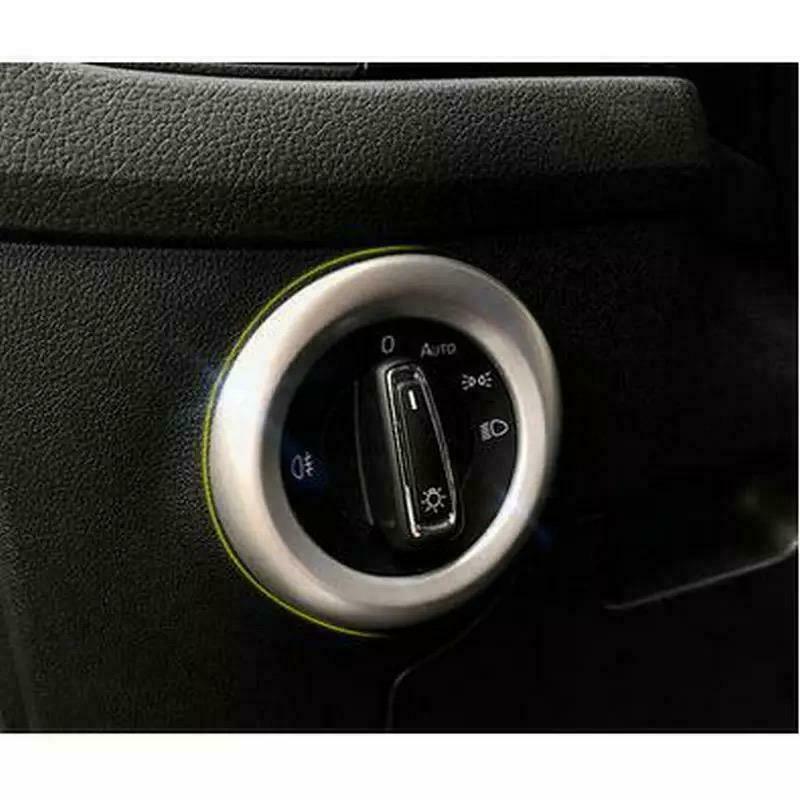 Passend für Skoda Kodiaq Lichtschalter Abdeckung Blenden Rahmen Tuning Silber