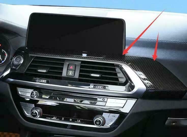 Passend für Armaturenbrett Mittelkonsole Passend Für BMW X3 G01 Rahmen Blende Carbon Optik