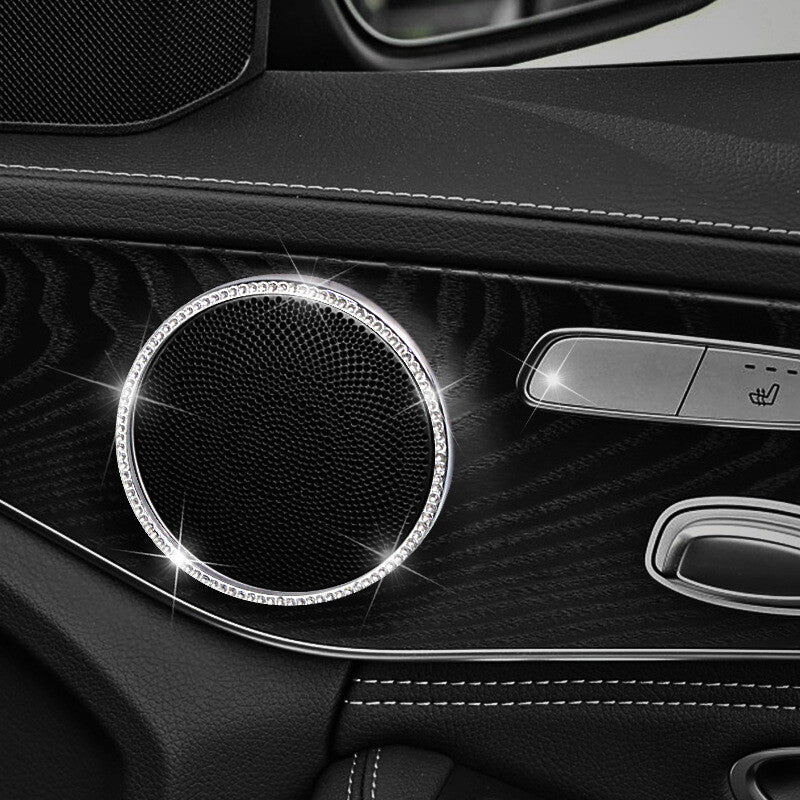 Passend für Mercedes GLC X253 C Class W205 Lautsprecher Blenden Rahmen Silber