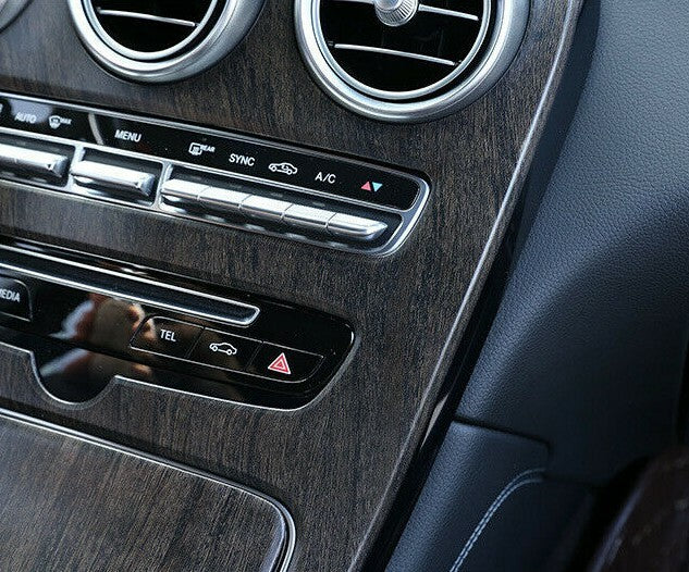 Passend für Mittelkonsole Schalttafel Passend Für Mercedes Benz C Klasse W205 GLC Holz Optik