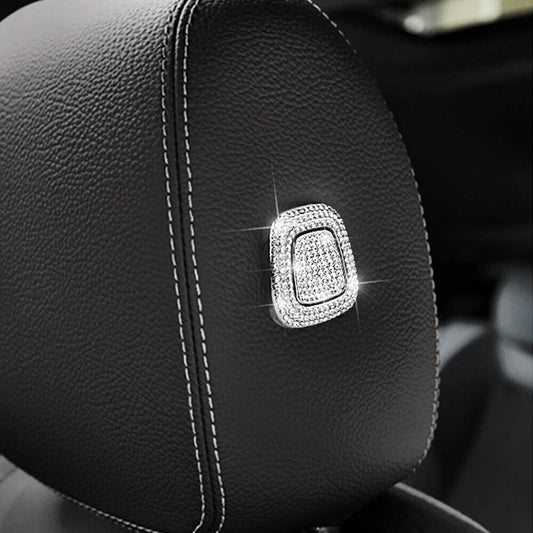 Passend für 2x Mercedes Benz A GLA Strass Glitzer Kopfstütze Veredelung Blende