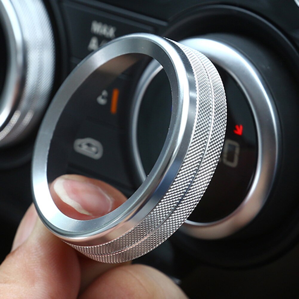 Passend für Land Rover Discovery 5 Klimaregler Blenden Abdeckungen Rahmen Silber