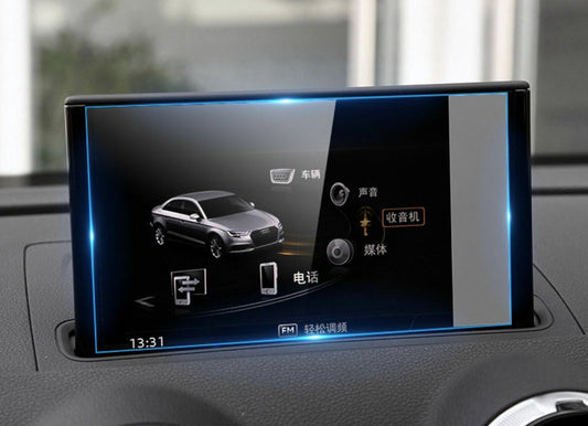 Passend für Audi A3 Schutzglas Display Schutz Folie Displayfolie Glas