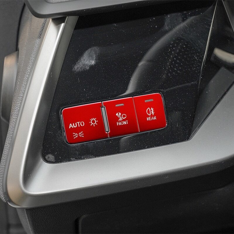 Passend für Audi A6 C8 A7 A8 2019-21 Tasten Blenden Abdeckungen Rahmen Rot