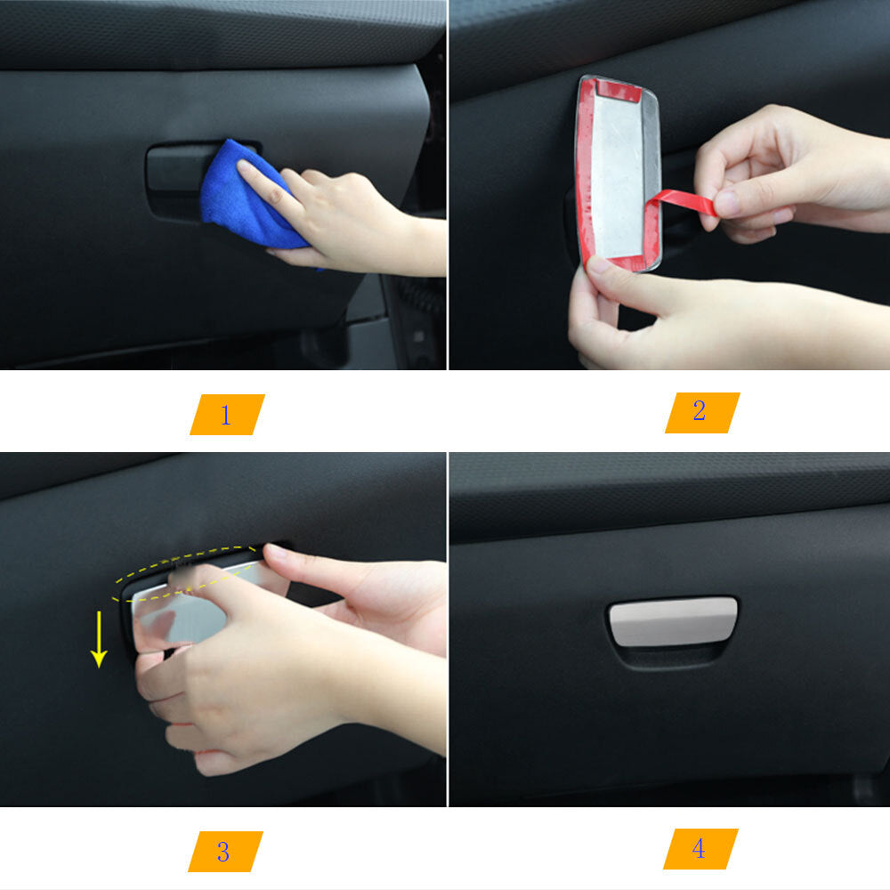 Passend für Peugeot 2008 Handschuhfach Blende Abdeckung Rahmen Silber