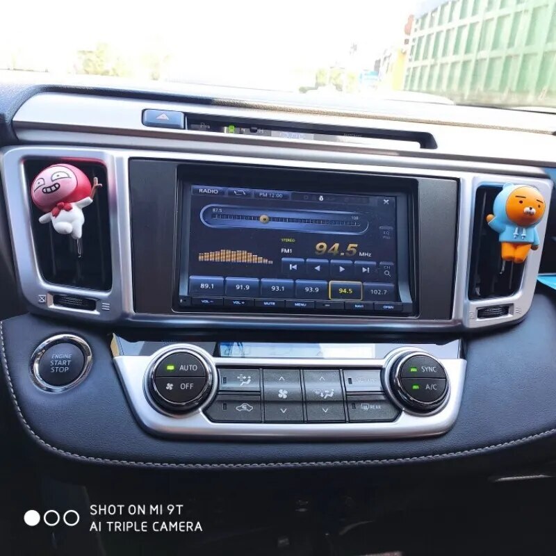 Passend für Toyota RAV4 2016-17 Display Blende Zierblende Abdeckung Silber