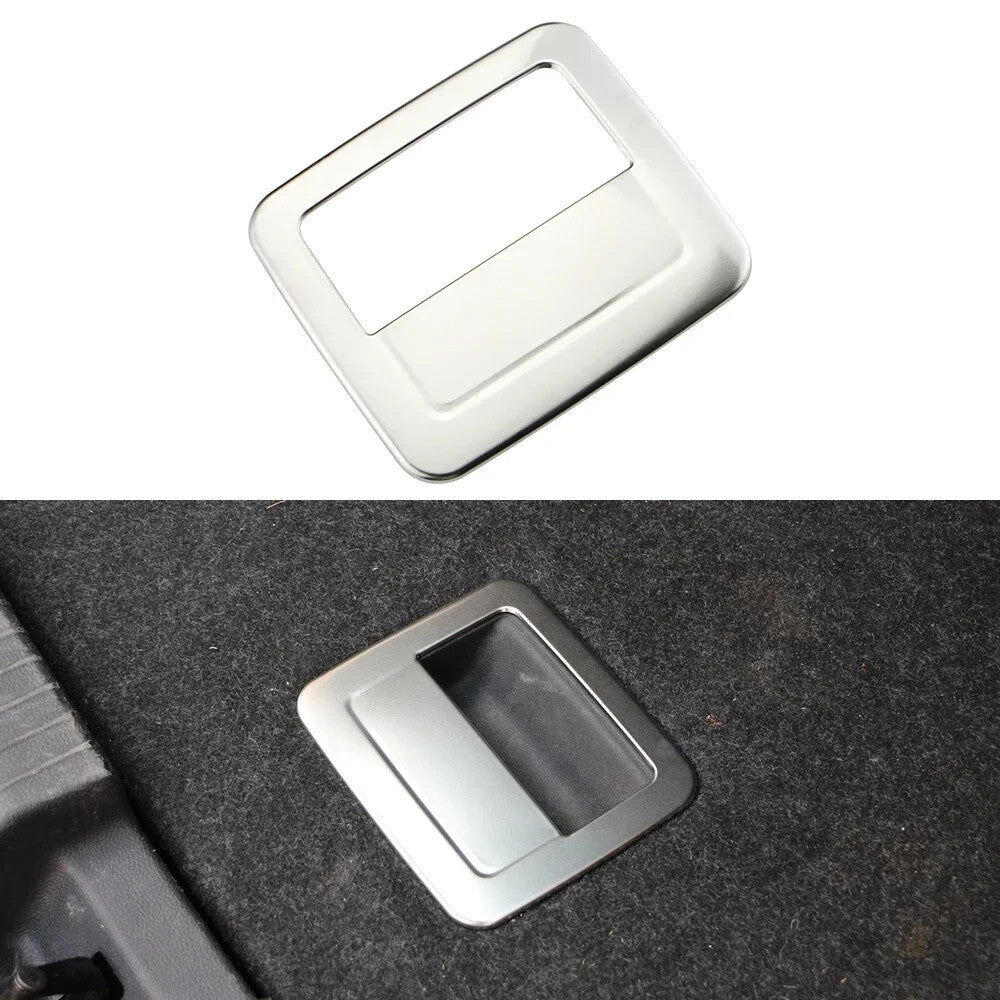Passend für VW T-Roc Kofferraum Griff Rahmen Blende Silber Aufwertung