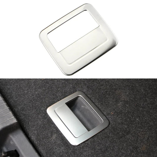 Passend für VW T-Roc Kofferraum Griff Rahmen Blende Silber Aufwertung