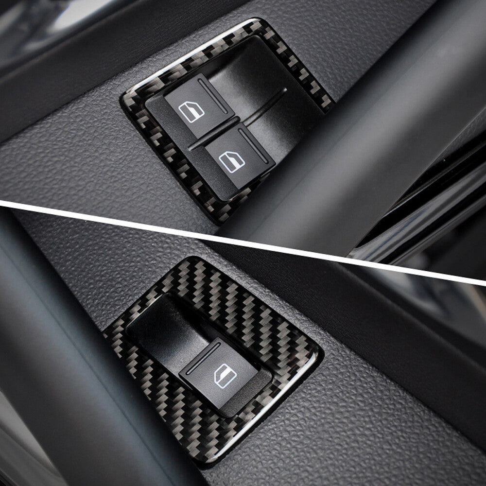 Passend für VW Scirocco MK3 Fensterheber Blenden Abdeckung Rahmen Carbon
