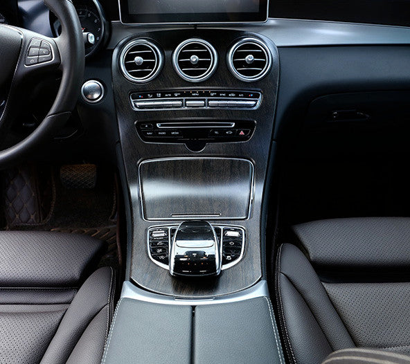 Passend für Mittelkonsole Schalttafel Passend Für Mercedes Benz C Klasse W205 GLC Holz Optik