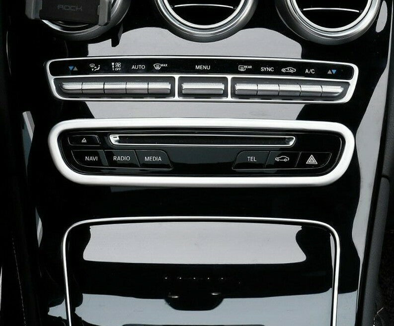 Passend für Mittelkonsole Rahmen Edelstahl Passend Für Mercedes Benz C Klasse W205 GLC x253