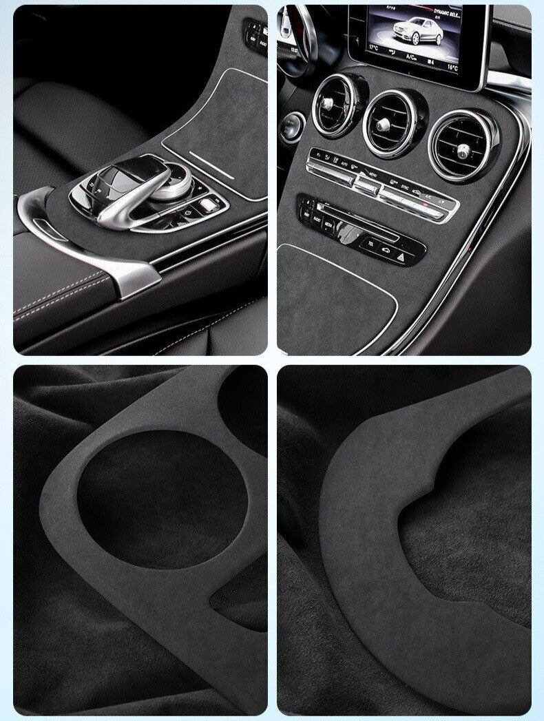 Passend für Luxus Wildleder Mittelkonsole Schalttafel Passend Für Mercedes Benz C W205 GLC