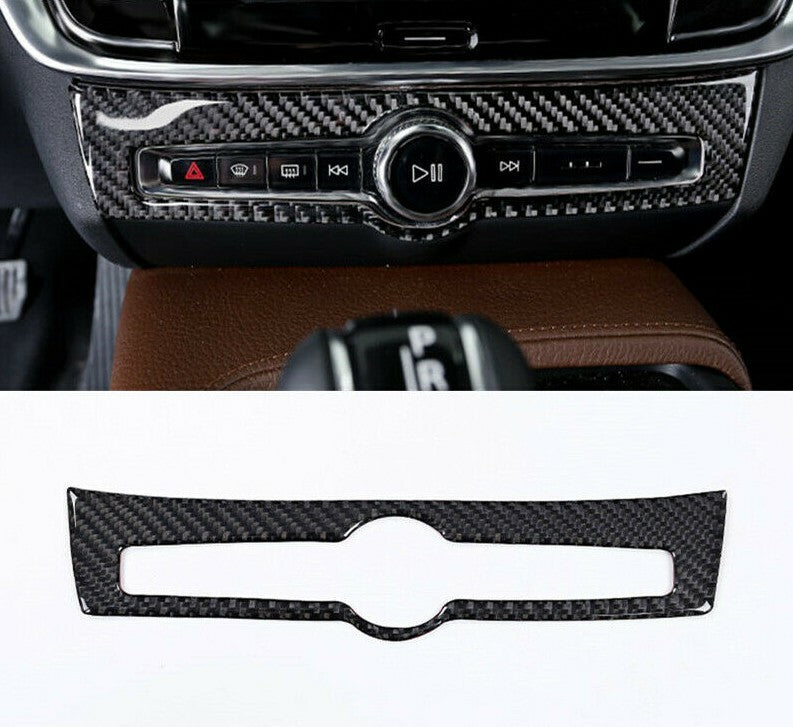 Passend für Volvo S90 Blende Radio Klima Mittelkonsole Zierblende Rahmen Carbon