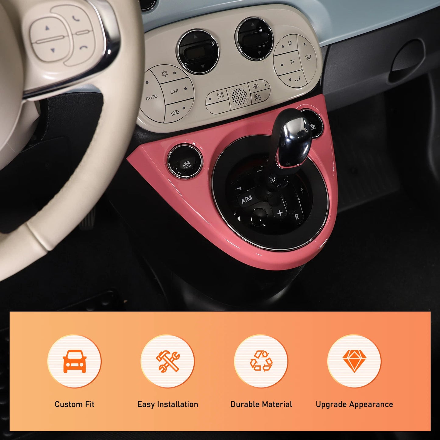 Passend für Fiat 500 2011-2025 Gangschaltung Blende