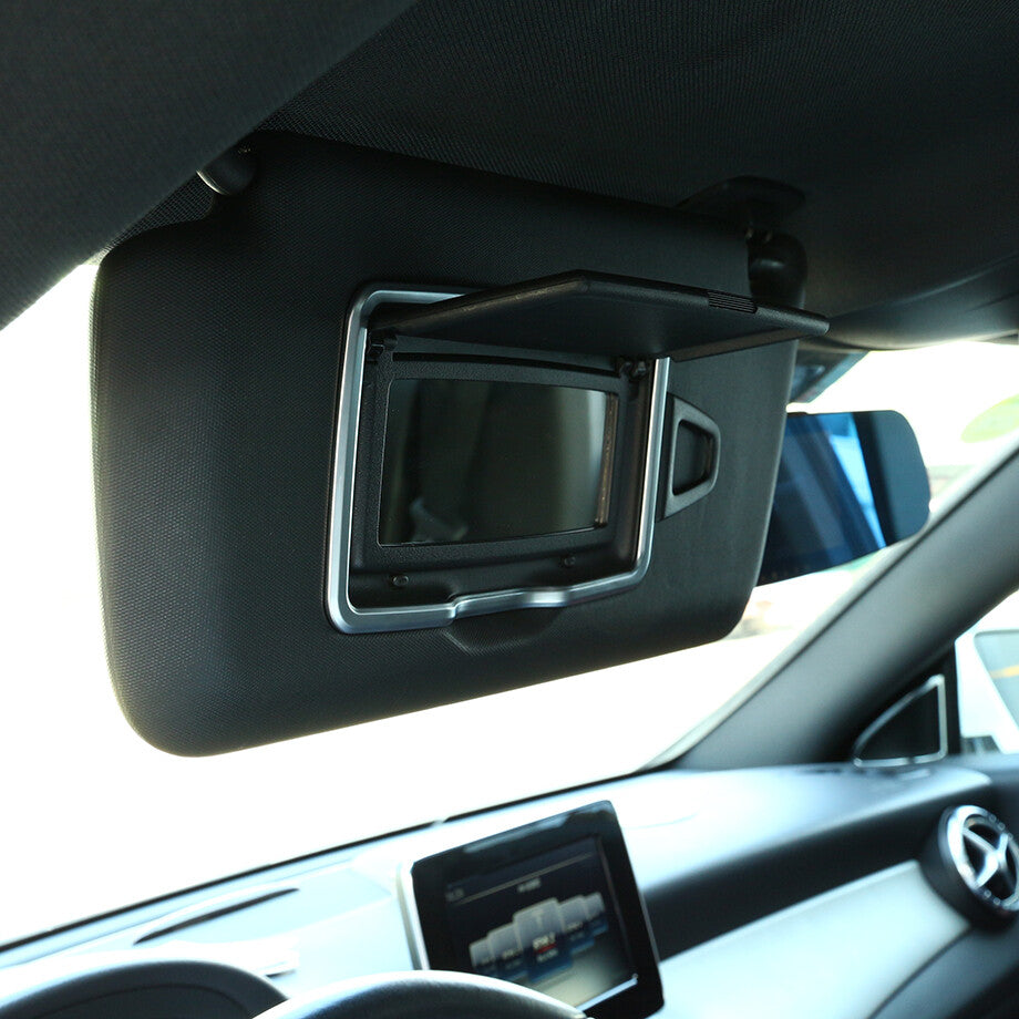 Passend für Mercedes A C CLA GLA GLC GLE ML Sonnen Blenden Abdeckung Rahmen Silbe