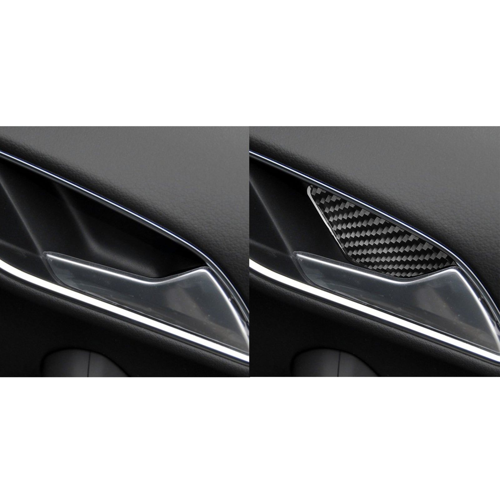 Passend für Audi Q3 2013-18 Türgriff Blende Abdeckung Rahmen Carbon