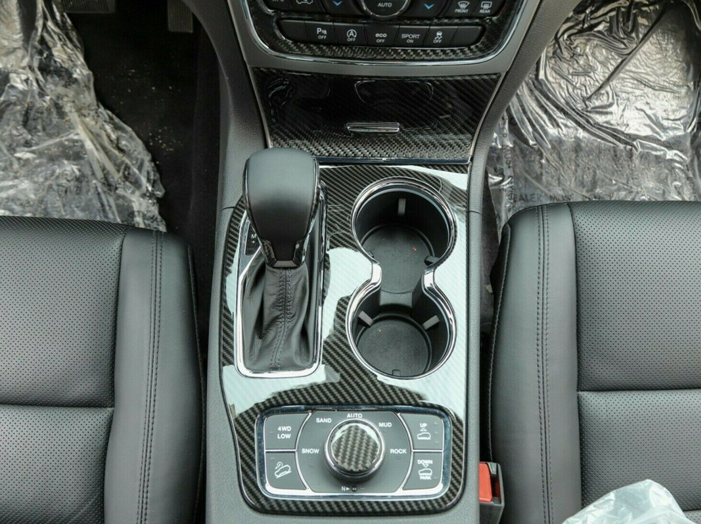 Passend für Jeep Grand Cherokee Carbon Mittelkonsole Rahmen Blende Abdeckung