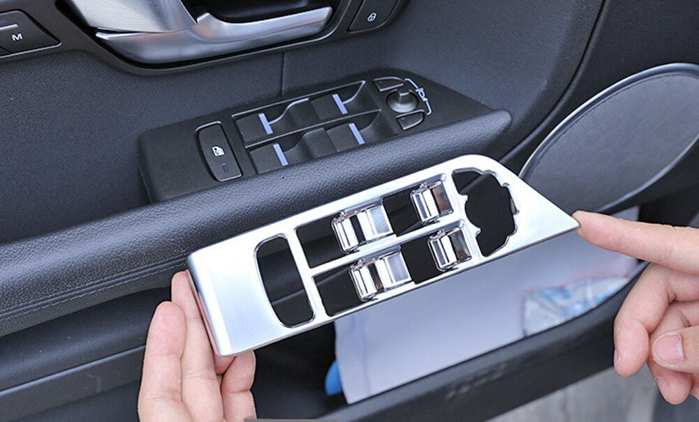 Passend für Range Rover Evoque 2012-18 Fensterheber Blenden Rahmen Silber