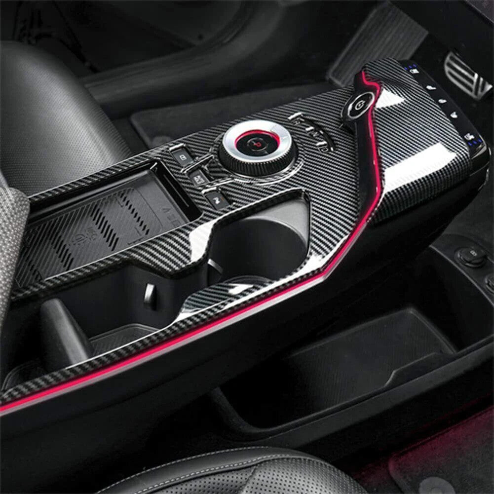 Passend für KIA EV 6 Mittelkonsole Blende Rahmen Carbon Abdeckung Tuning