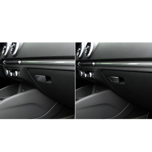 Passend für Audi A3 8V Handschuhfach Cockpit Blende Dekor Rahmen Carbon