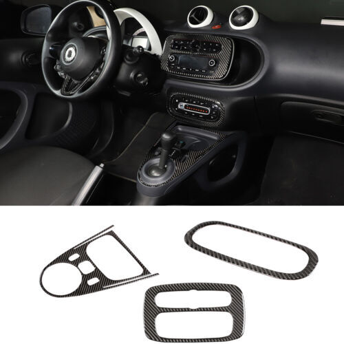 Passend für Smart Fortwo 453 Mittelkonsole Blenden Abdeckung Carbon